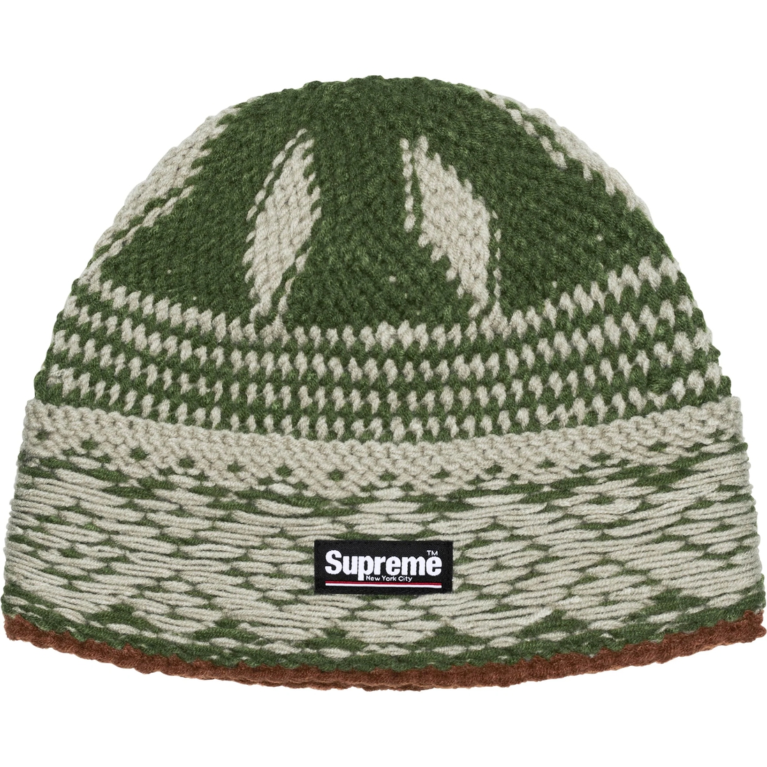 Supreme Diamond Beanie (FW24) - Green - $40