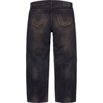 Supreme Distressed Loose Fit Selvedge Jean (FW24) - Washed Black
