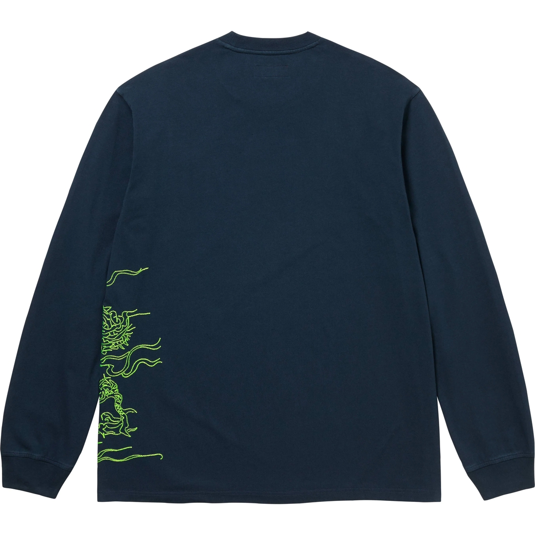 Supreme Dragon Embroidered L S Top (FW24) - Navy - $98