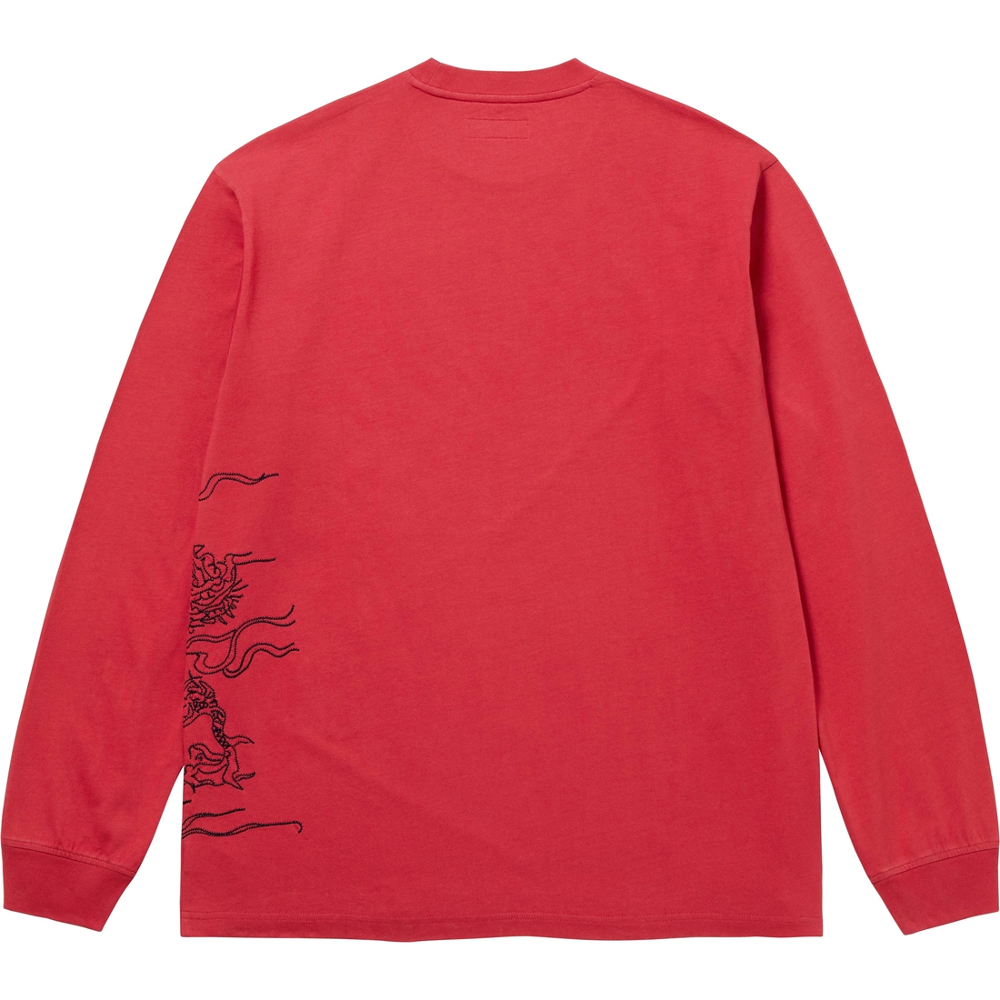 Supreme Dragon Embroidered L S Top (FW24) - Red - $98