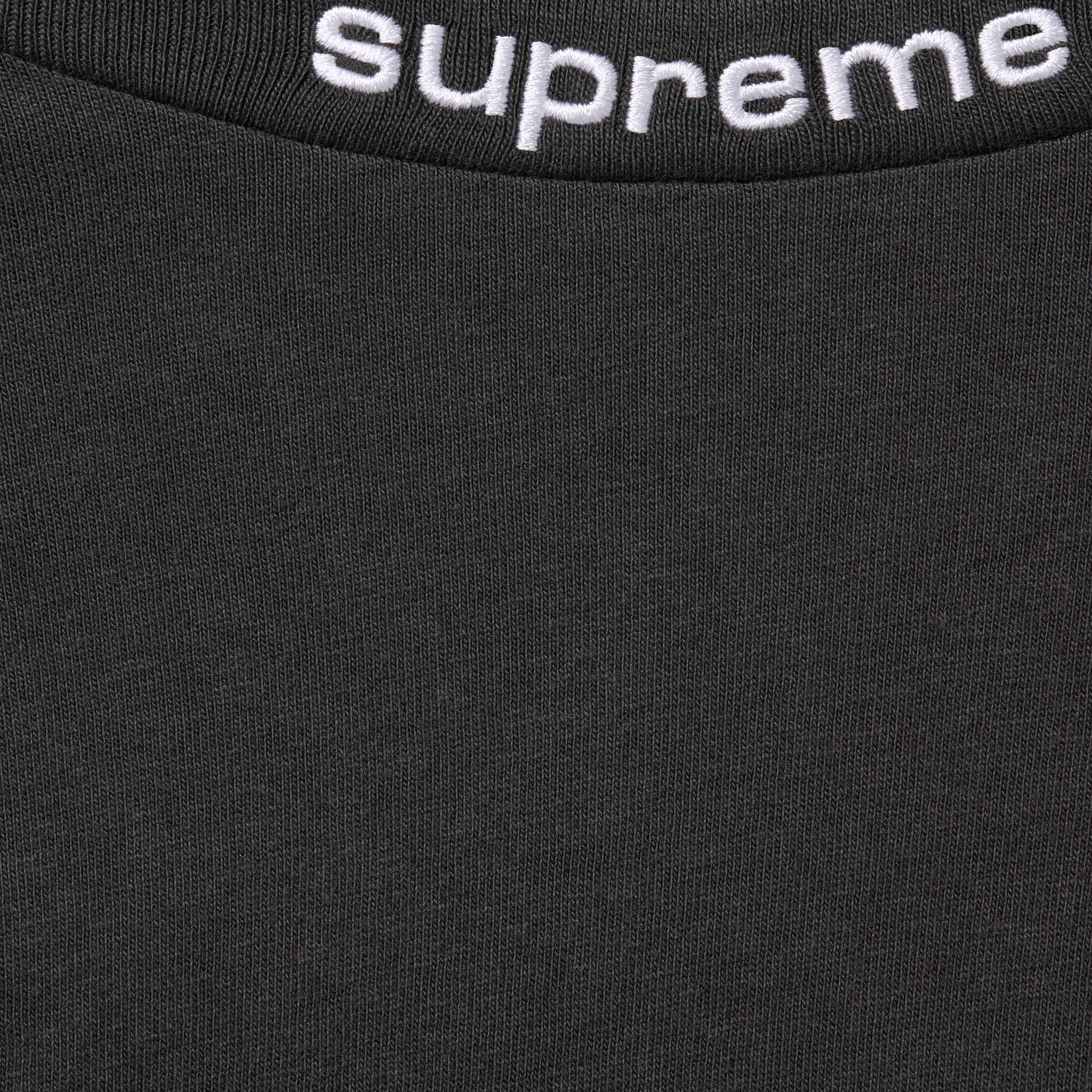 Supreme Embroidered Collar L S Top (FW24) - Black - $88