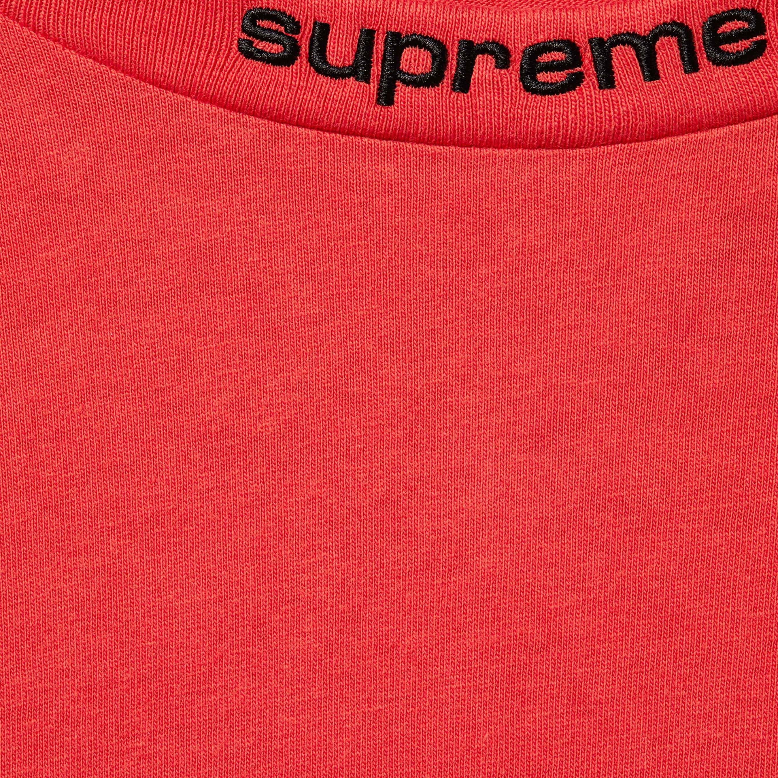Supreme Embroidered Collar L S Top (FW24) - Red - $88