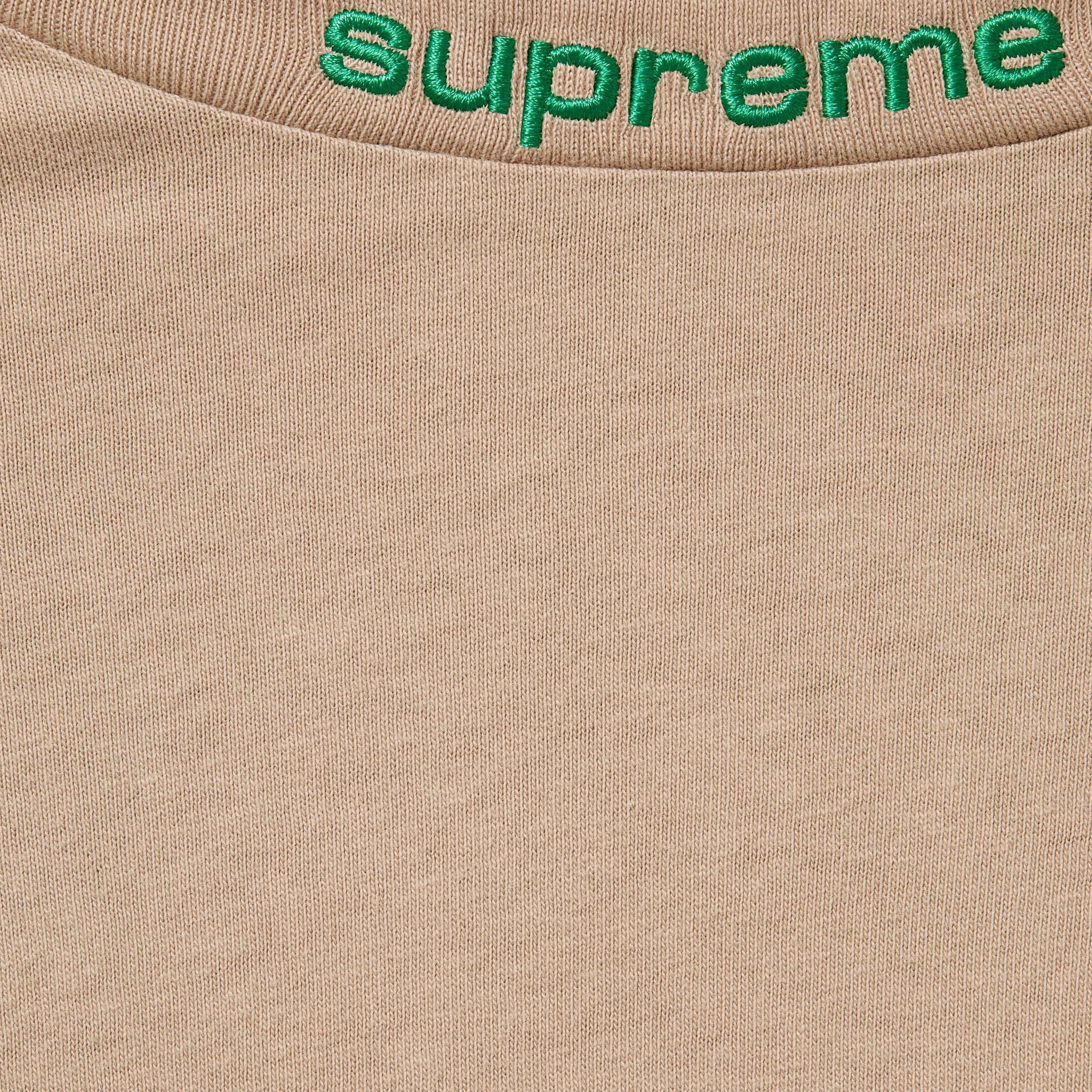 Supreme Embroidered Collar L S Top (FW24) - Tan - $88