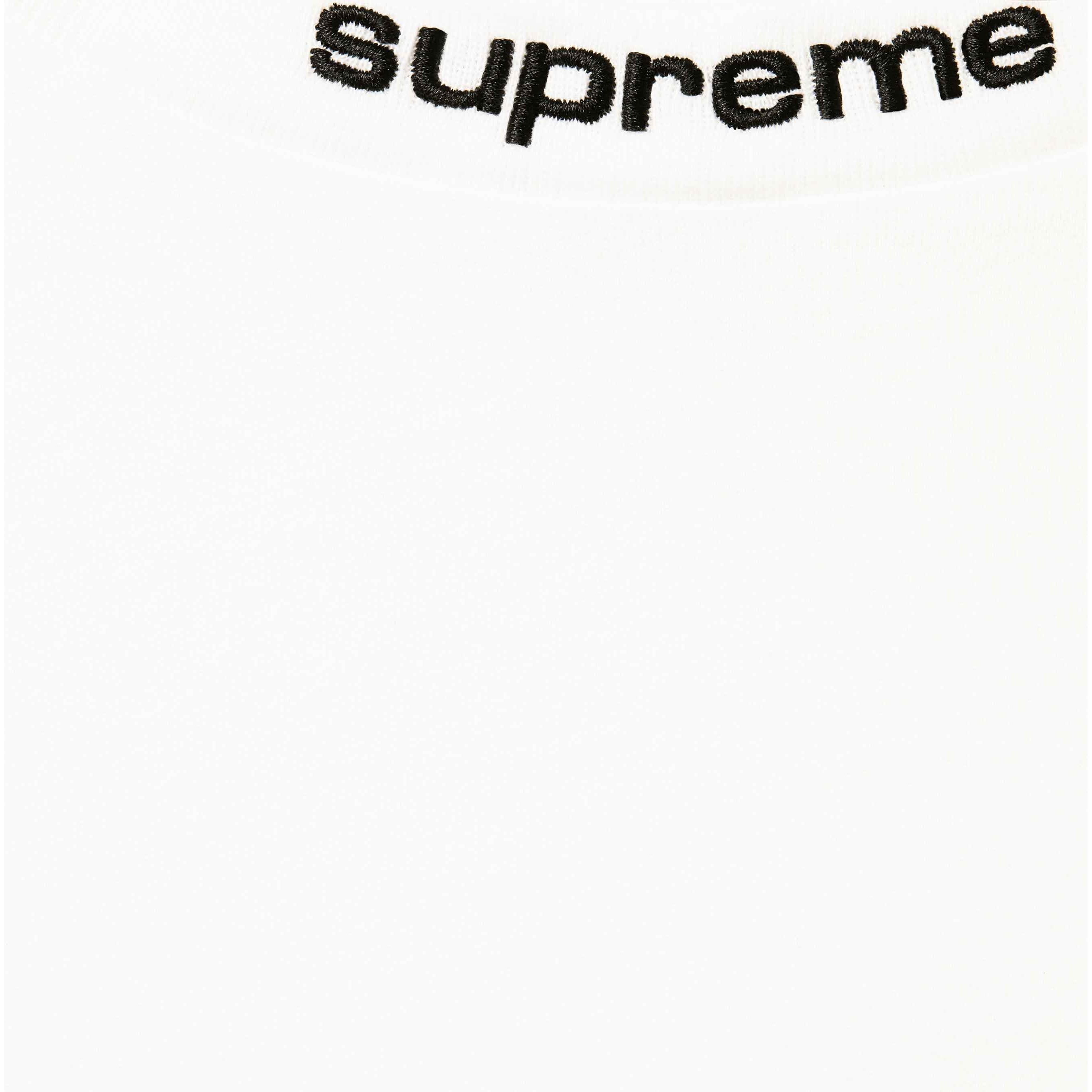 Supreme Embroidered Collar L S Top (FW24) - White - $88