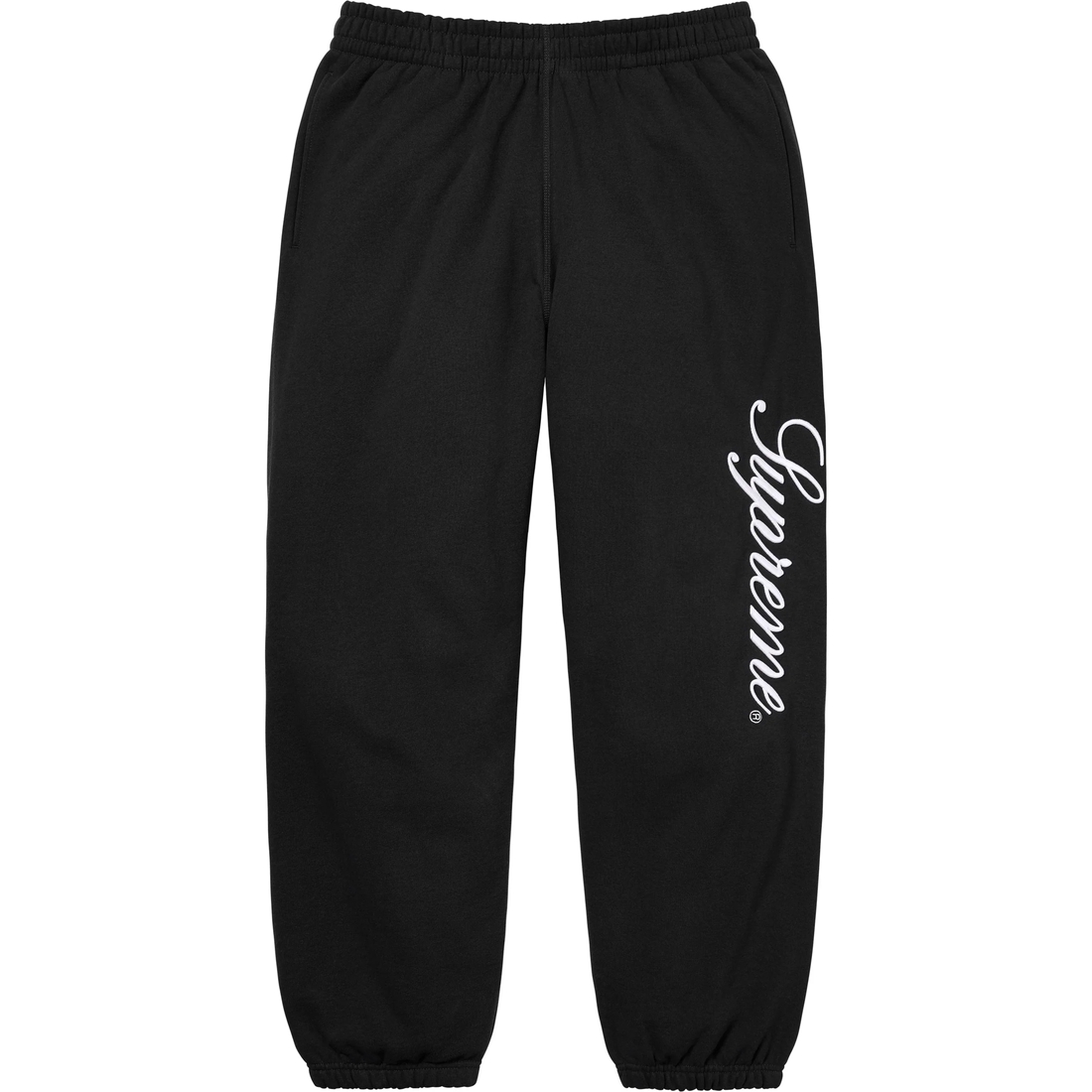 Supreme Embroidered Script Sweatpant (FW24) - Black - $148