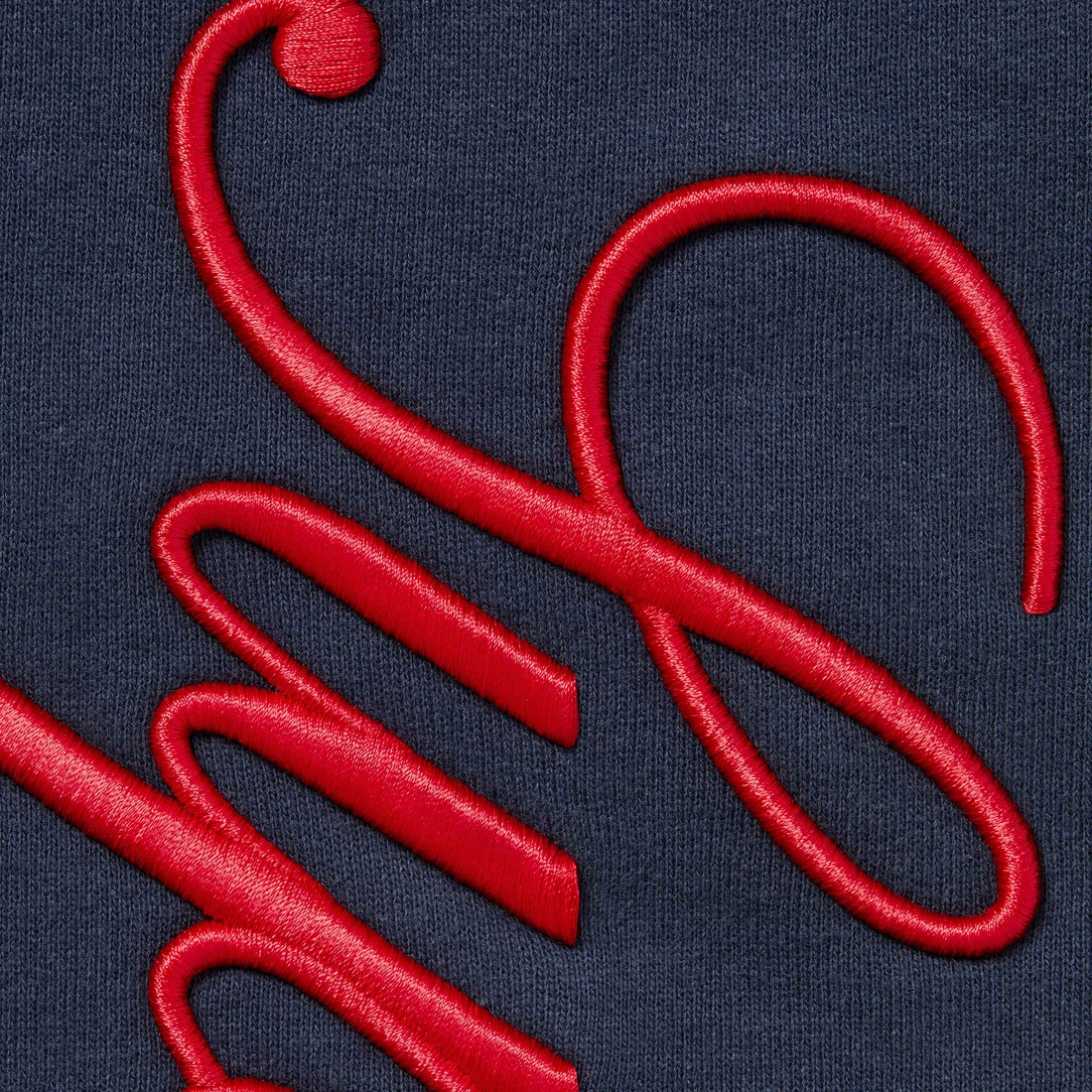 Supreme Embroidered Script Sweatpant (FW24) - Navy - $148