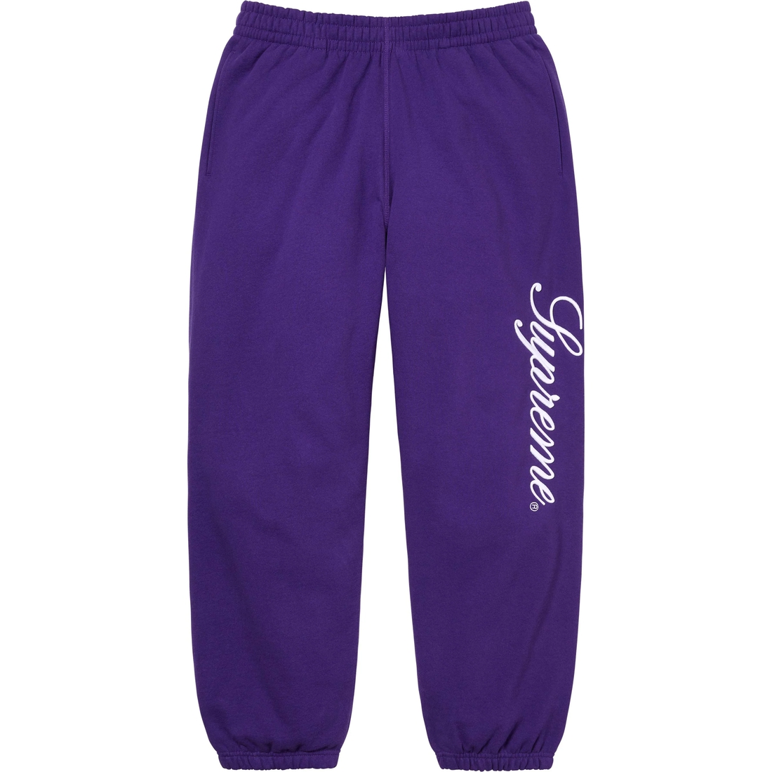 Supreme Embroidered Script Sweatpant (FW24) - Purple - $148