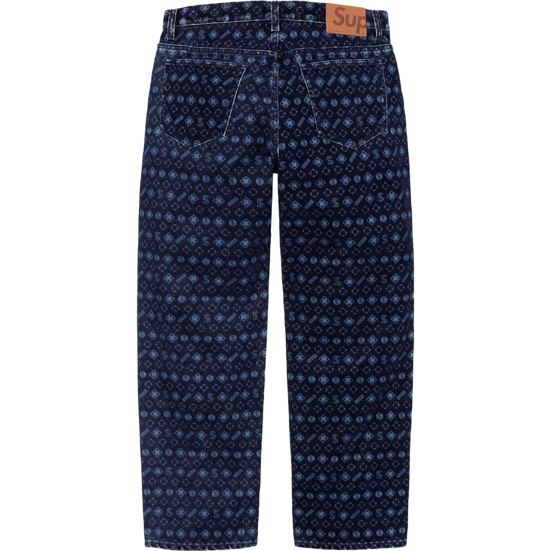Supreme Flocked Loose Fit Jean (FW24) - Blue - $188