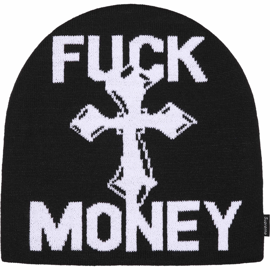 Supreme Fuck Money Beanie (FW24) - Black - $40