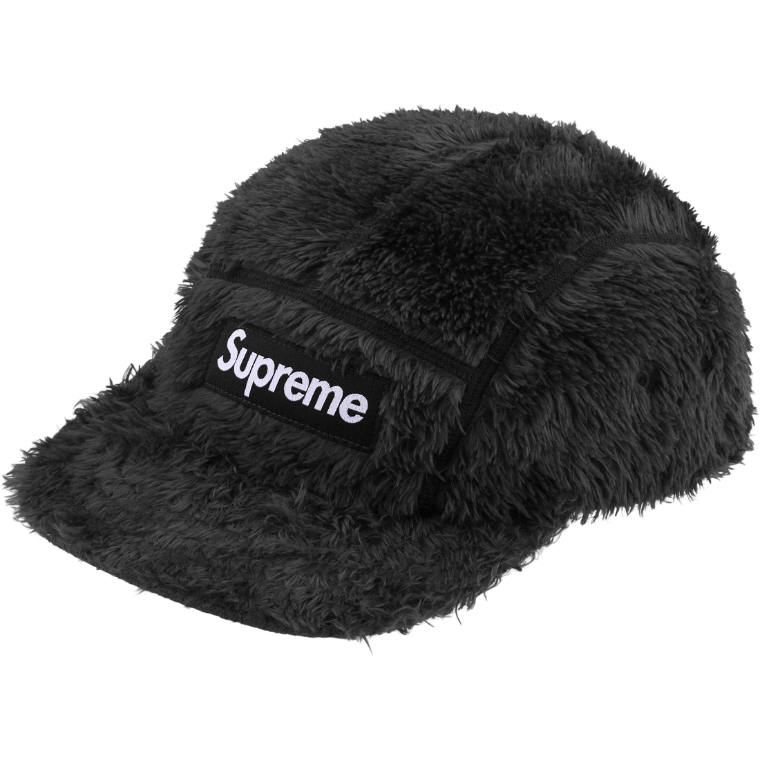 Supreme Fuzzy Camp Cap (FW24) - Black - $54