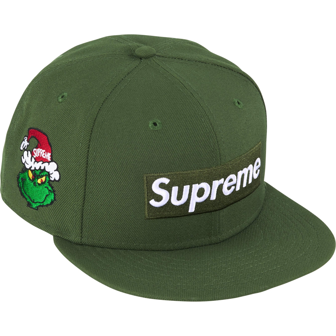 Supreme Grinch Box Logo New Era (FW24) - Dark Olive - $58