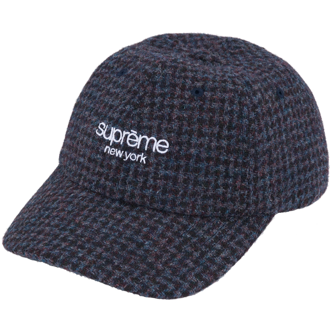 Supreme Harris Tweed 6-Panel (FW24) - Dark Blue - $58