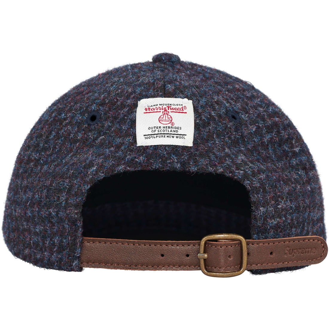 Supreme Harris Tweed 6-Panel (FW24) - Dark Blue - $58