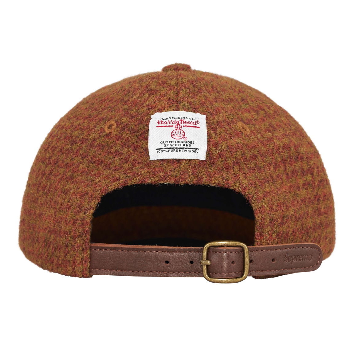 Supreme Harris Tweed 6-Panel (FW24) - Rust - $58