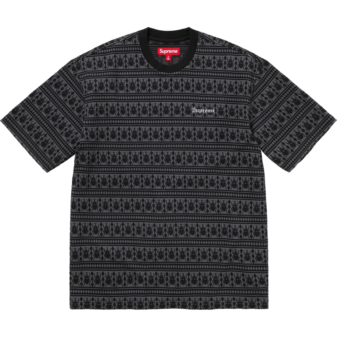 Supreme Jacquard Scarab S S Top (FW24) - Black - $88