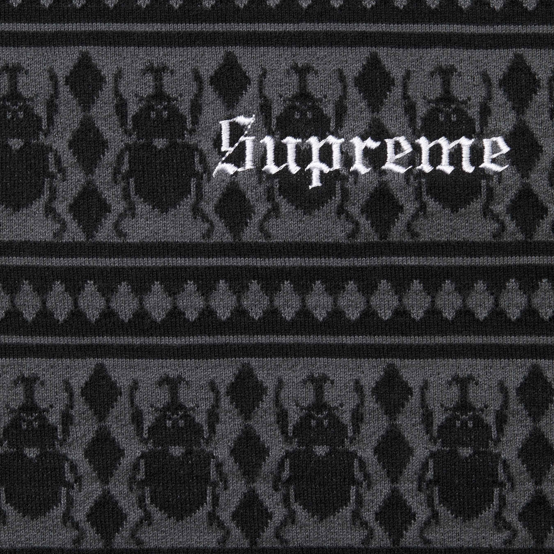 Supreme Jacquard Scarab S S Top (FW24) - Black - $88