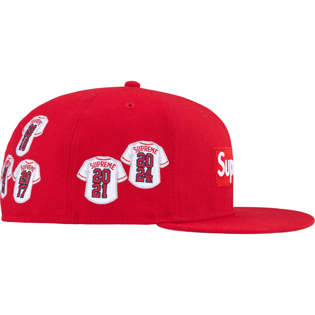 Supreme Jerseys Box Logo New Era (FW24) - Red - $54