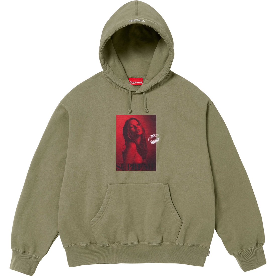 Supreme Kate Moss Hooded Sweatshirt (FW24) - Light Olive - $178