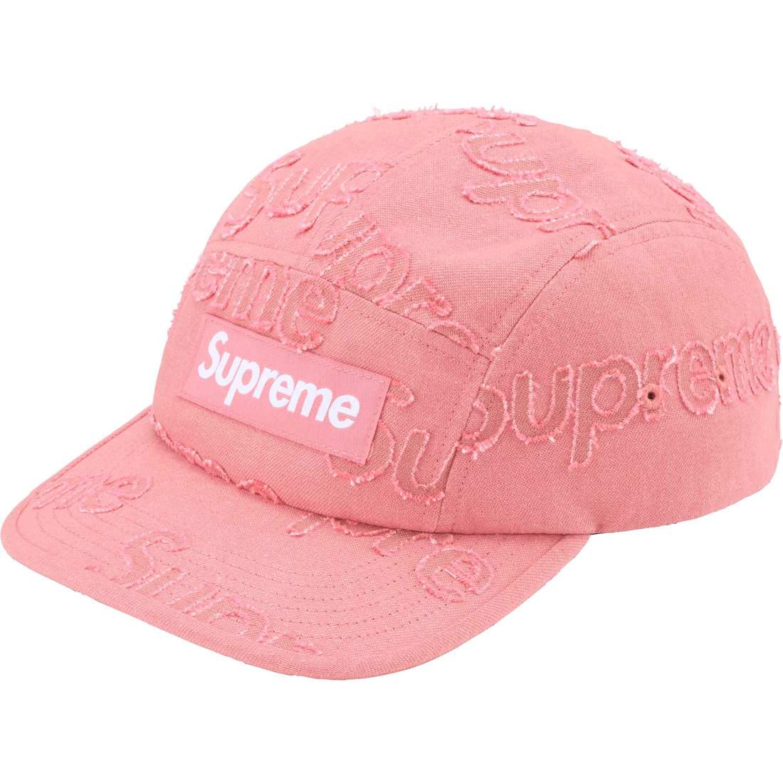 Supreme Lasered Denim Camp Cap (FW24) - Pink - $58