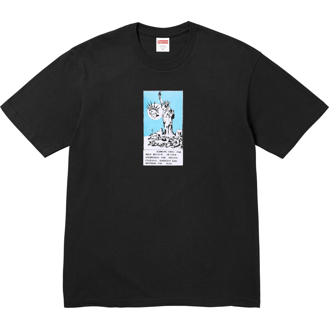 Supreme Liberty Tee (FW24) - Black - $40
