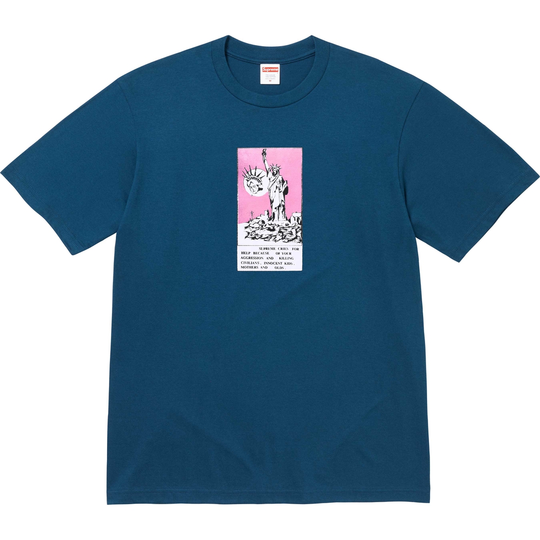 Supreme Liberty Tee (FW24) - Indigo - $40