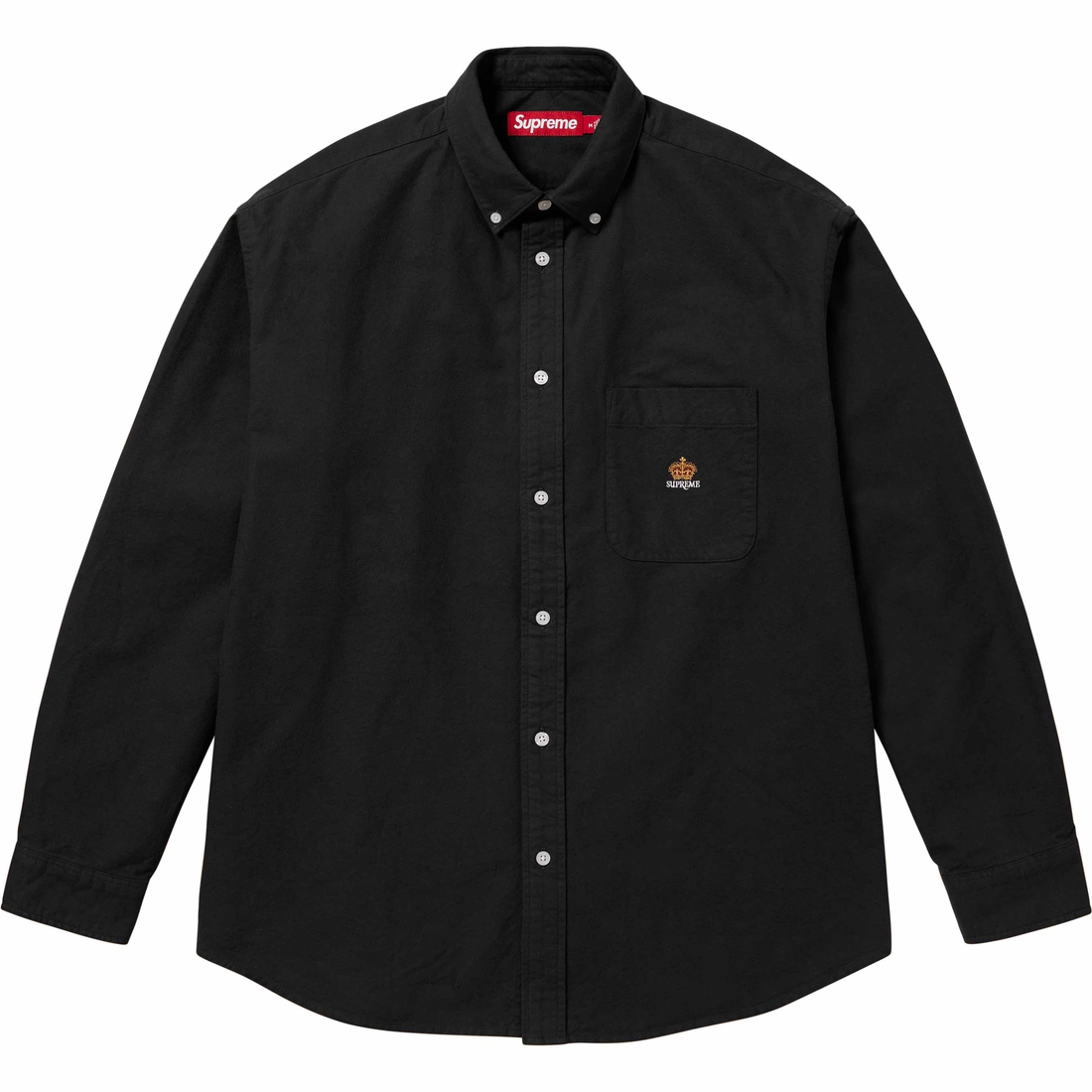 Supreme Loose Fit Flannel Oxford Shirt (FW24) - Black - $138