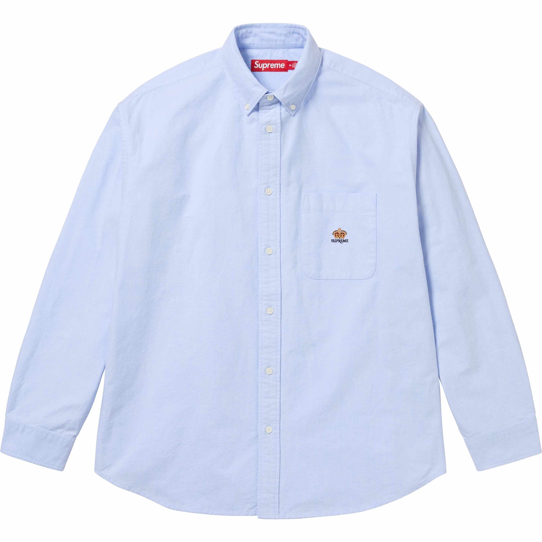 Supreme Loose Fit Flannel Oxford Shirt (FW24) - Light Blue - $138