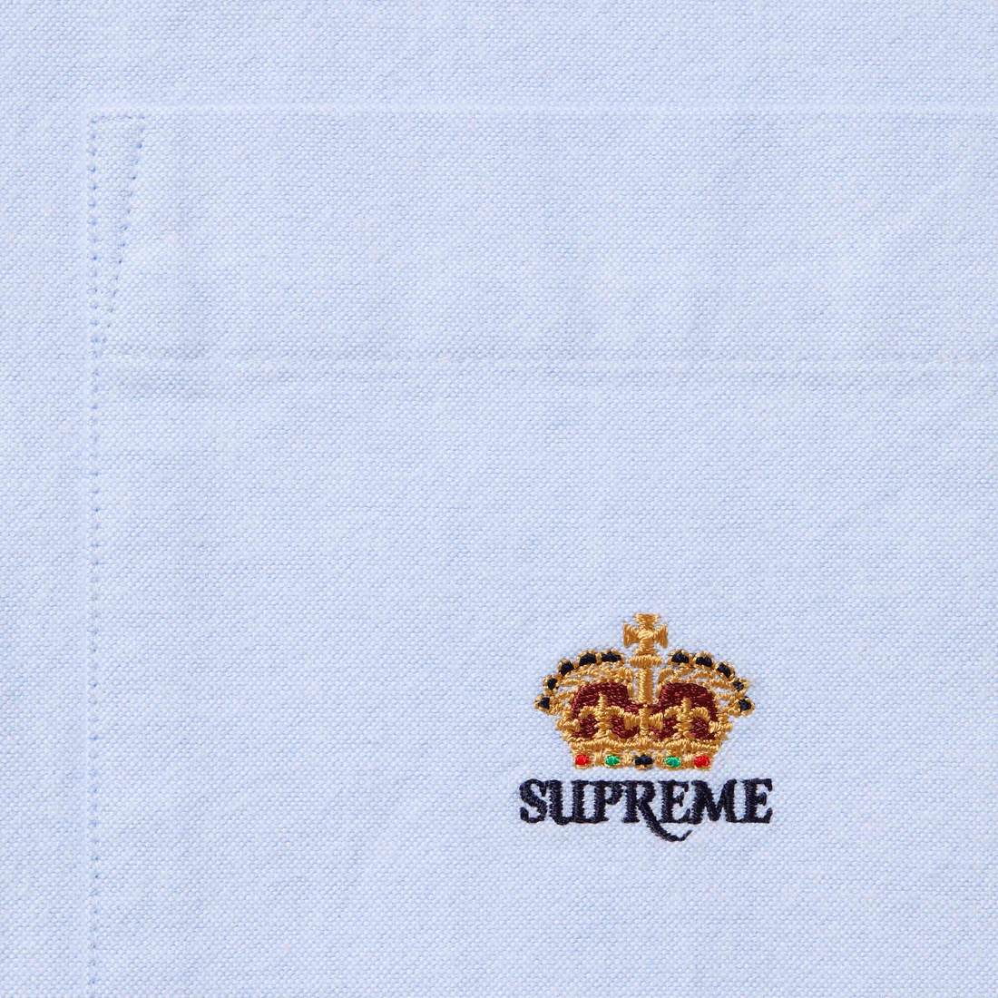 Supreme Loose Fit Flannel Oxford Shirt (FW24) - Light Blue - $138
