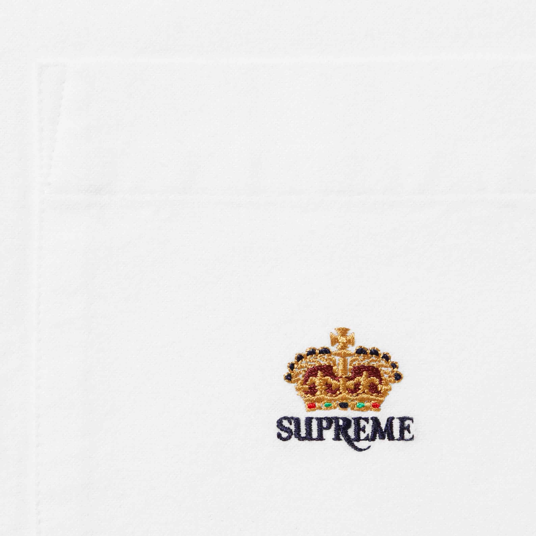Supreme Loose Fit Flannel Oxford Shirt (FW24) - White - $138