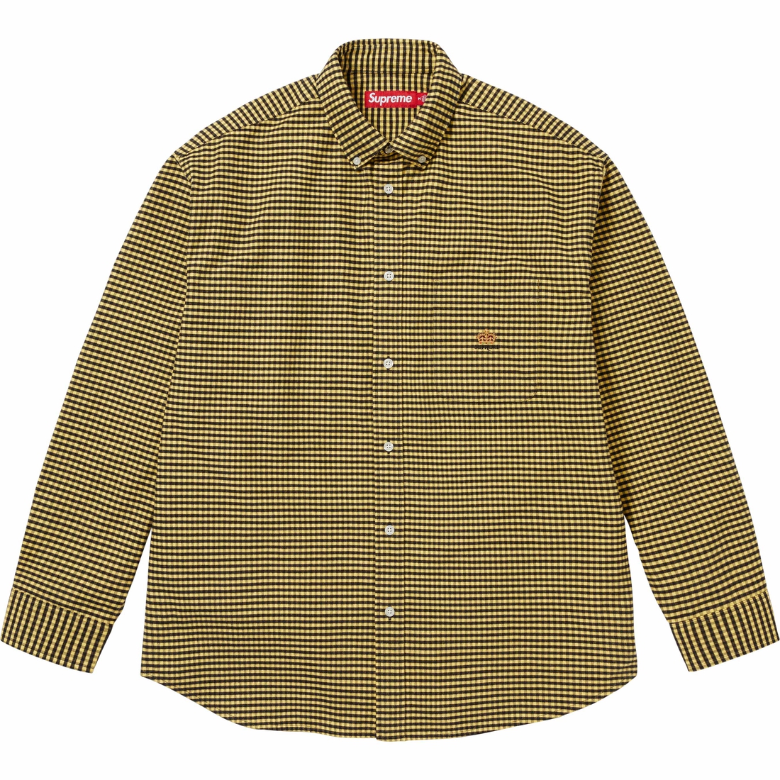 Supreme Loose Fit Flannel Oxford Shirt (FW24) - Yellow Plaid - $138