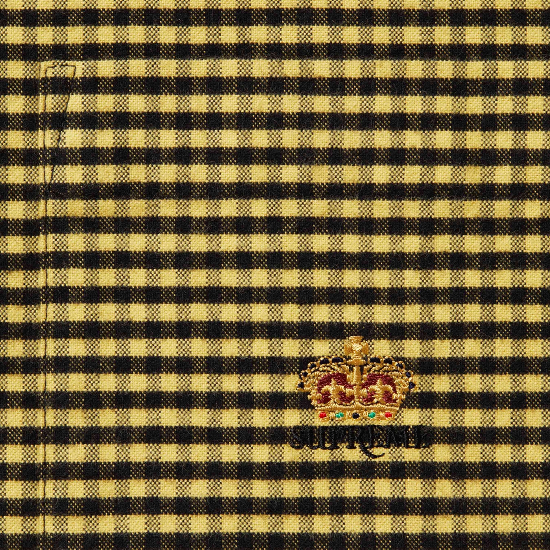 Supreme Loose Fit Flannel Oxford Shirt (FW24) - Yellow Plaid - $138