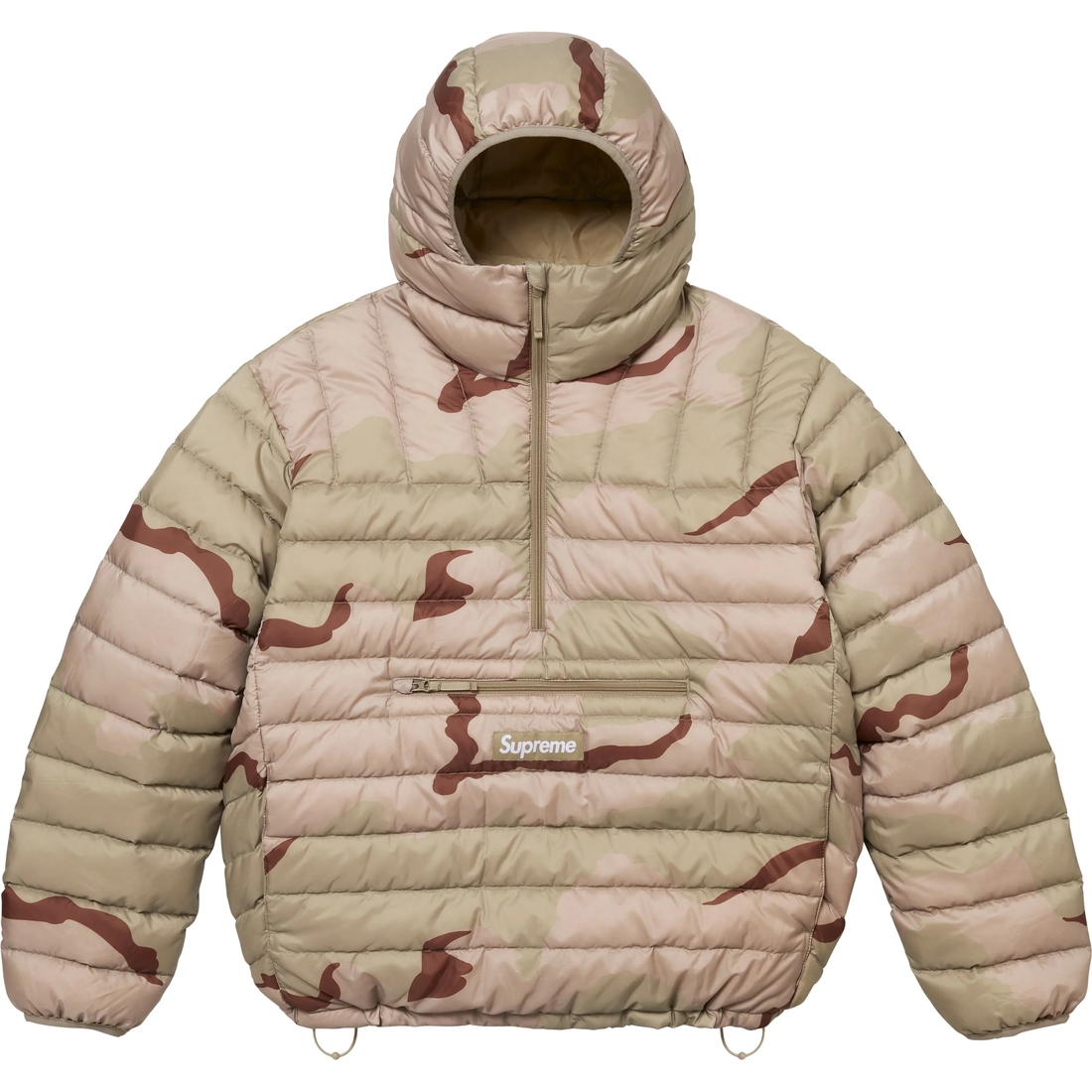 Supreme Micro Down Half Zip Hooded Pullover (FW24) - Desert Camo - $238