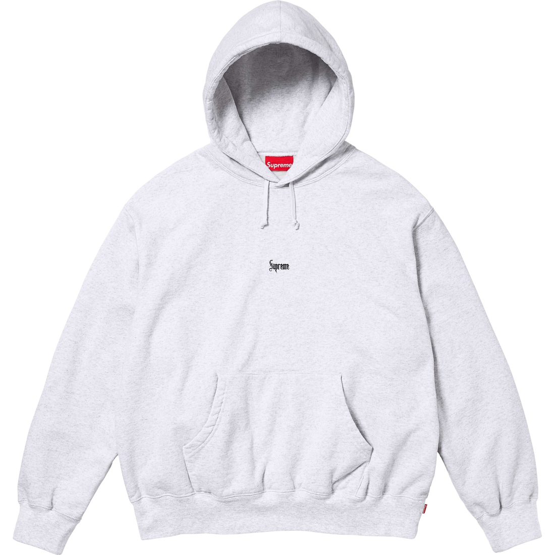 Supreme Micro Logo Hooded Sweatshirt (FW24) - Ash Grey - $158