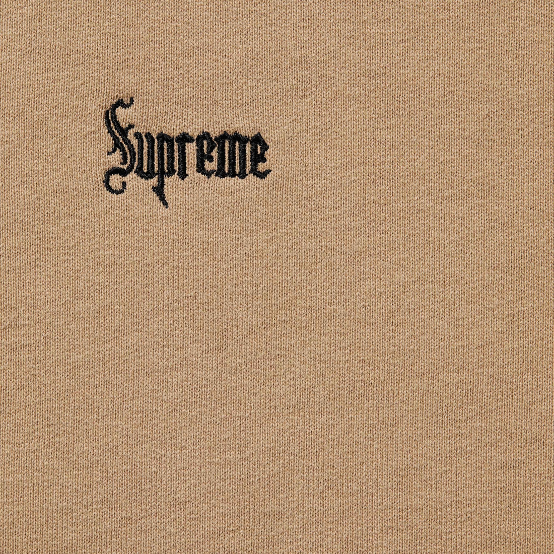 Supreme Micro Logo Hooded Sweatshirt (FW24) - Light Tan - $158