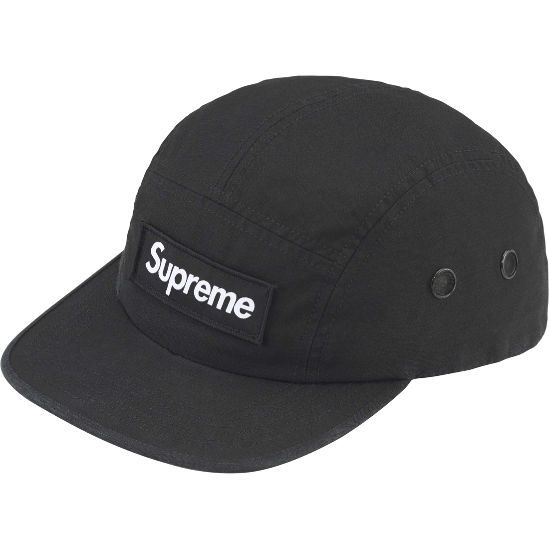 Supreme Military Camp Cap (FW24) - Black - $48