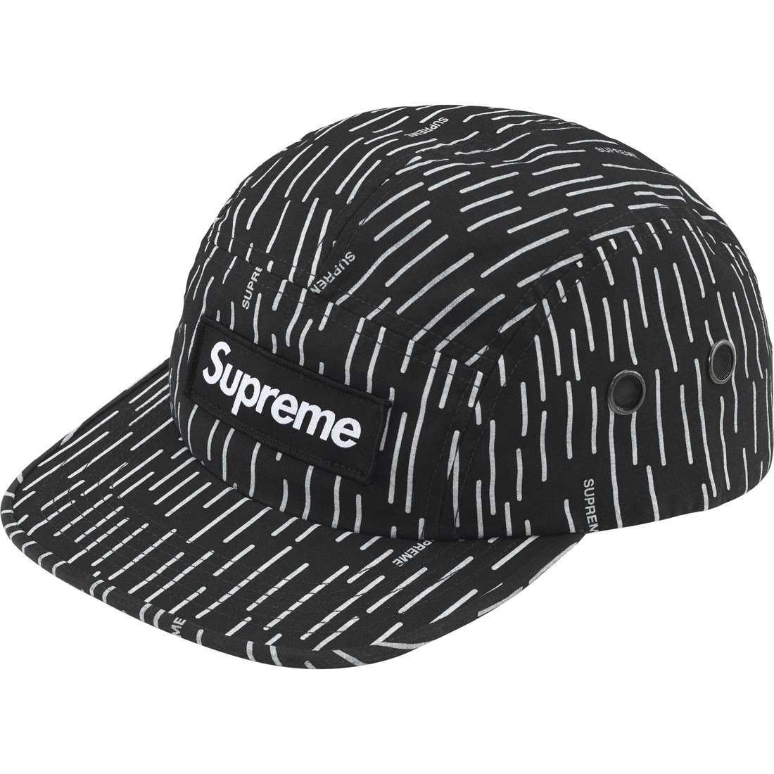 Supreme Military Camp Cap (FW24) - Black Raindrop - $48