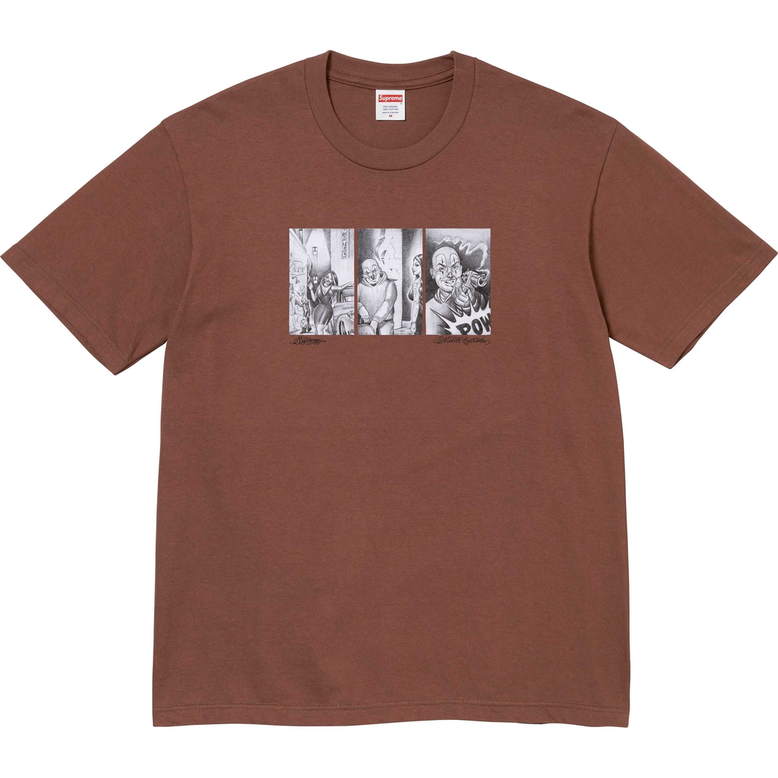 Supreme Mister Cartoon Pow Tee (FW24) - Brown - $40