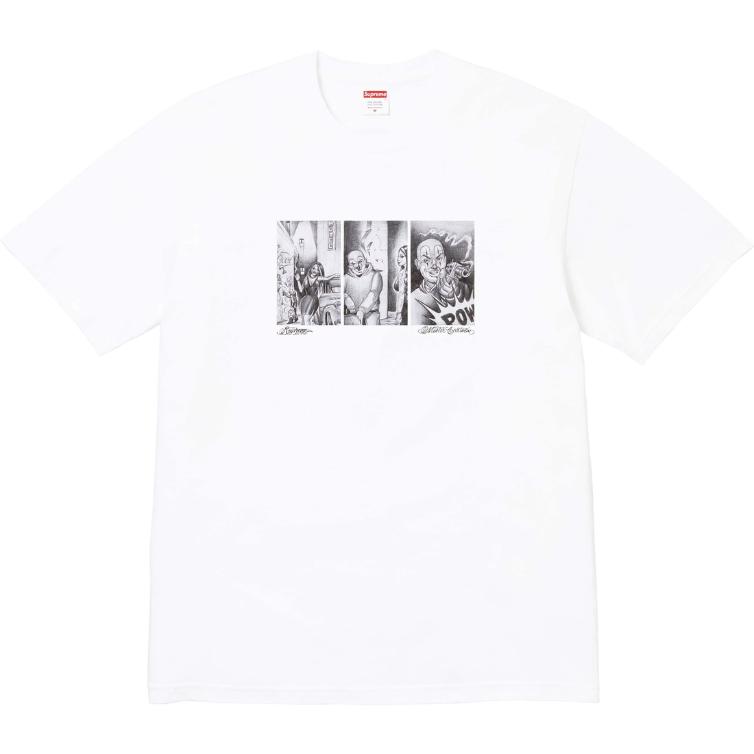 Supreme Mister Cartoon Pow Tee (FW24) - White - $40