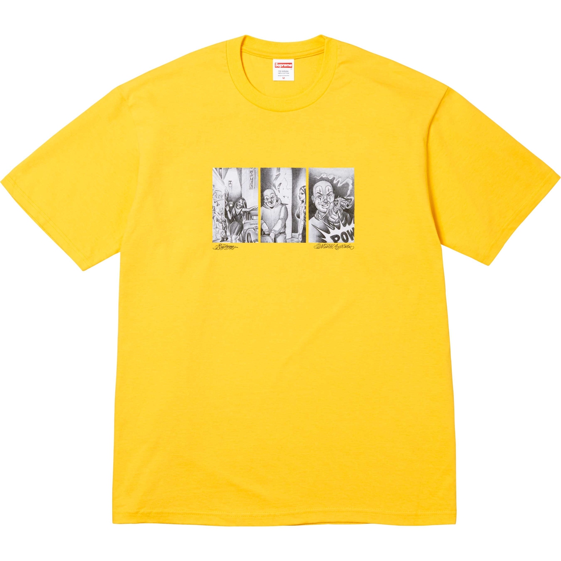 Supreme Mister Cartoon Pow Tee (FW24) - Yellow - $40
