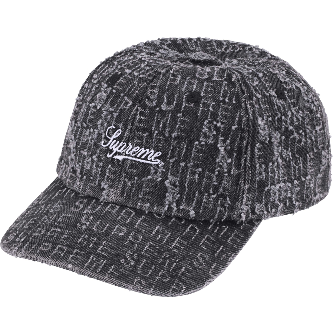 Supreme Needle Punch Denim 6-Panel (FW24) - Black - $54