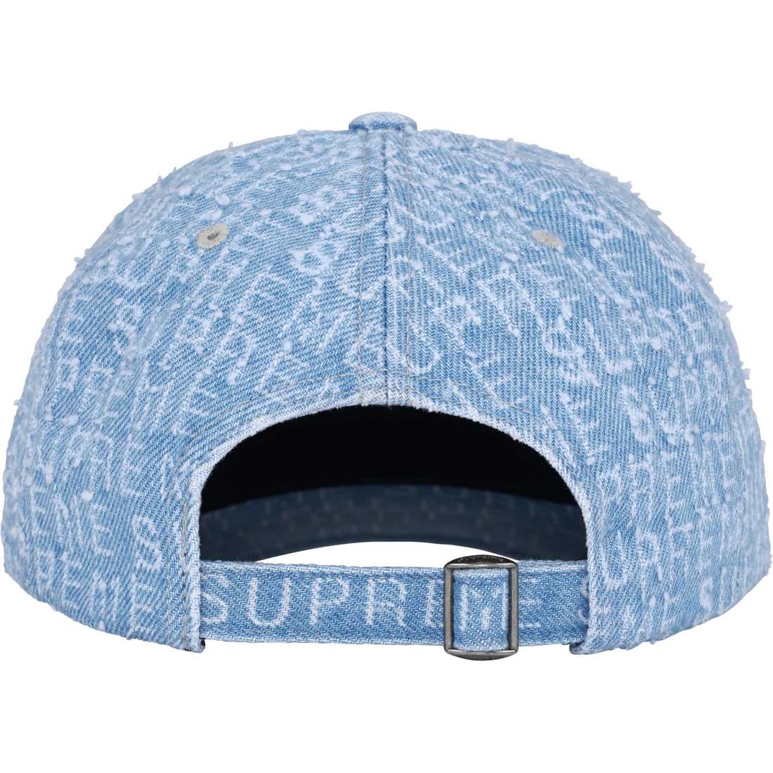Supreme Needle Punch Denim 6-Panel (FW24) - Washed Blue - $54