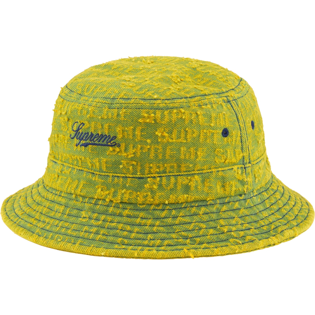 Supreme Needle Punch Denim Crusher (FW24) - Washed Yellow - $58