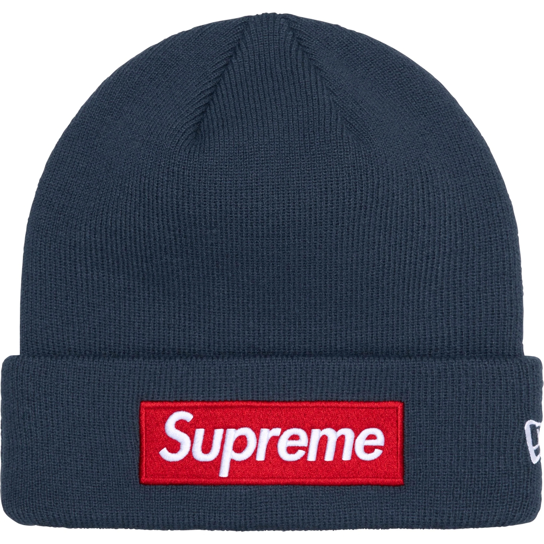 Supreme New Era Box Logo Beanie (FW24) - Navy - $44