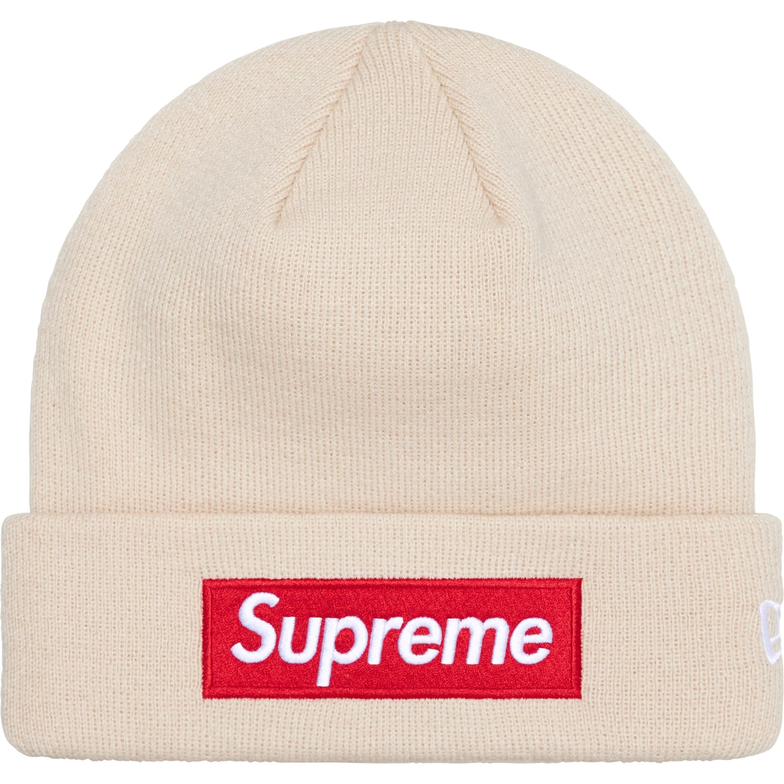 Supreme New Era Box Logo Beanie (FW24) - Stone - $44