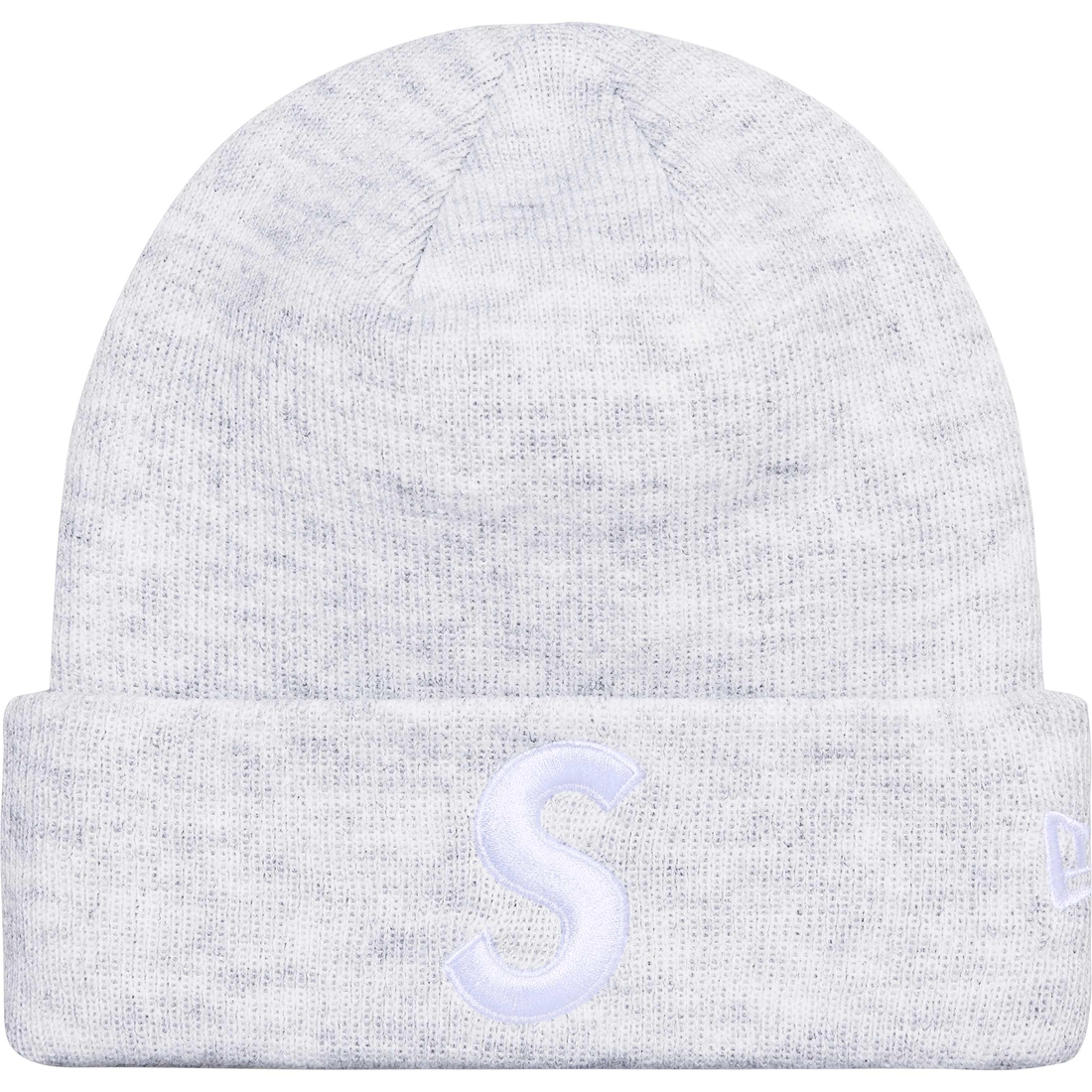Supreme New Era S Logo Beanie (FW24) - Ash Grey - $40