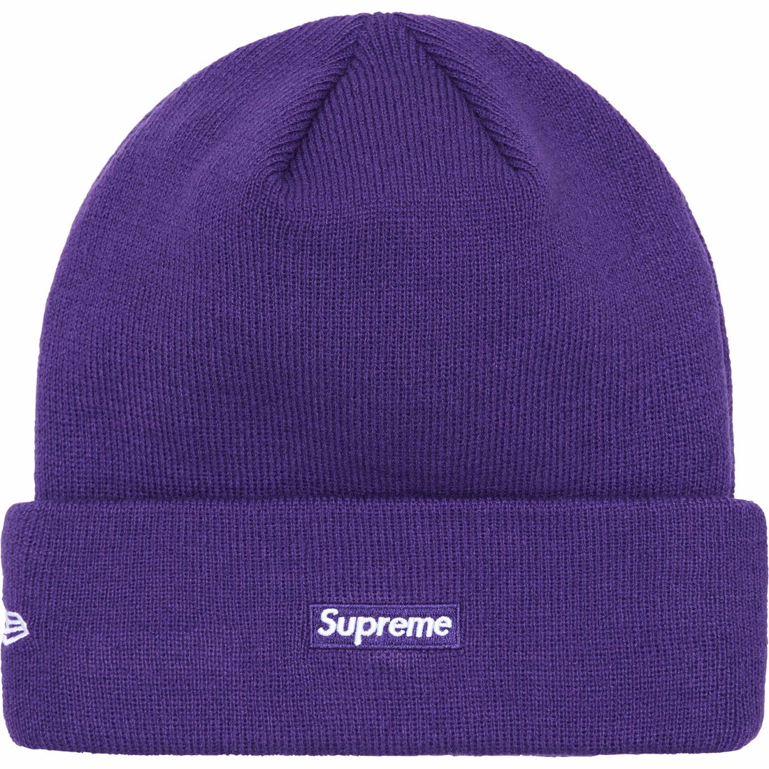 Supreme New Era Script Beanie (FW24) - Purple - $40