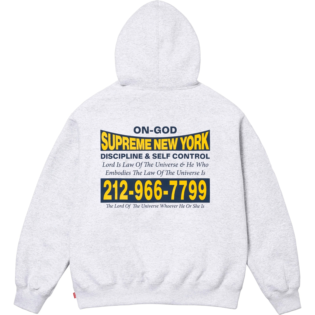 Supreme On God Hooded Sweatshirt (FW24) - Ash Grey - $158
