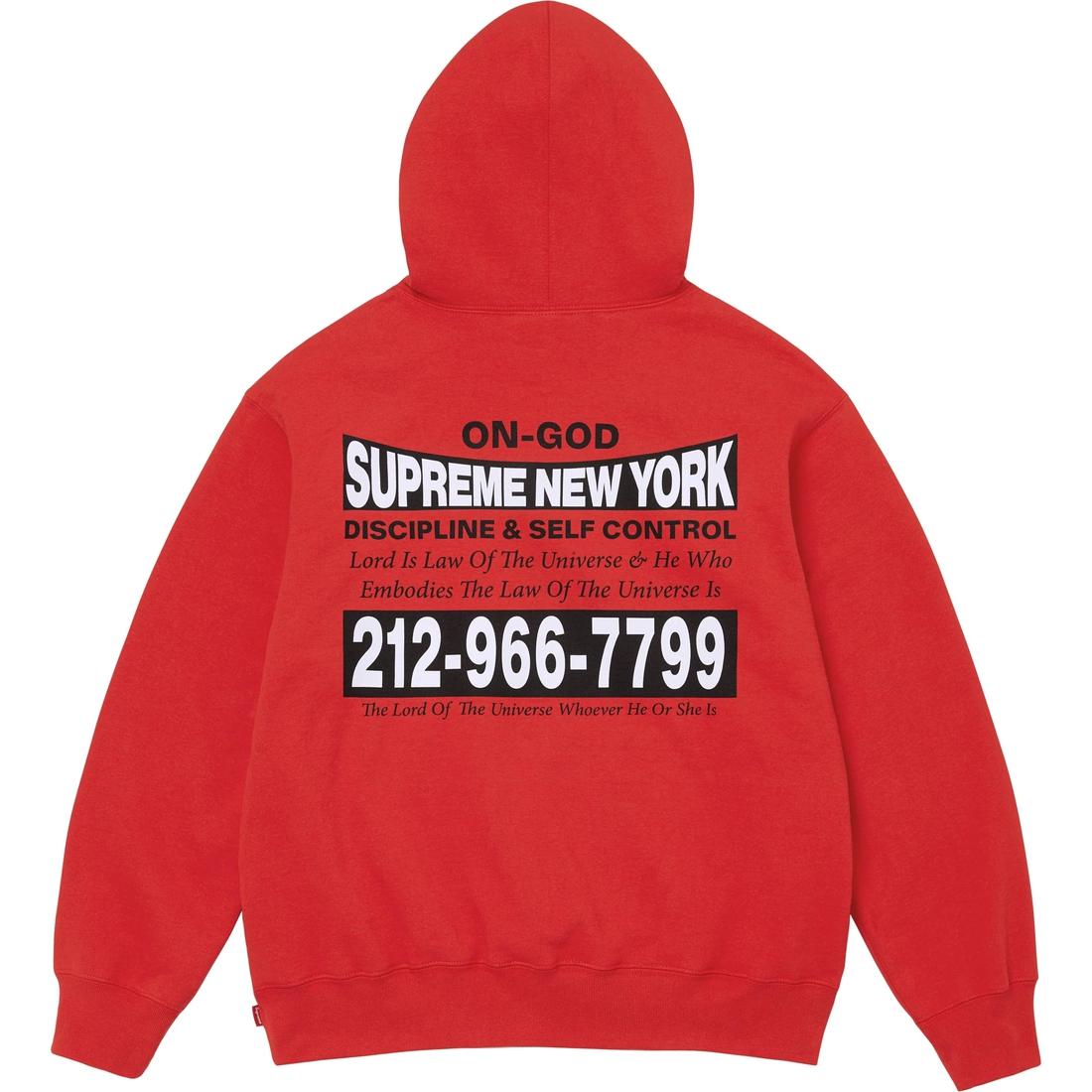 Supreme On God Hooded Sweatshirt (FW24) - Burnt Red - $158