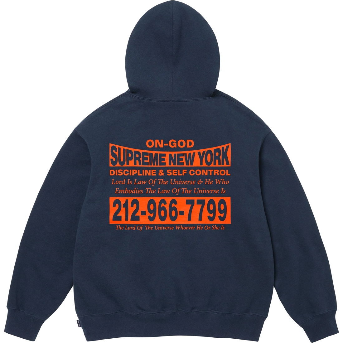 Supreme On God Hooded Sweatshirt (FW24) - Navy - $158