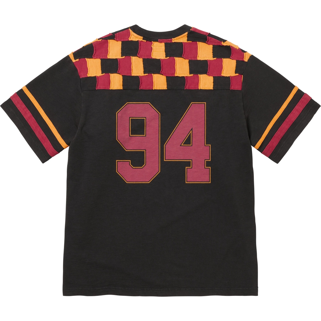 Supreme Patchwork Yoke Football Top (FW24) - Black - $98